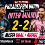 Philadelphia Union vs Inter Miami: Lionel Messi Scores and Assists in 2-2 MLS Draw